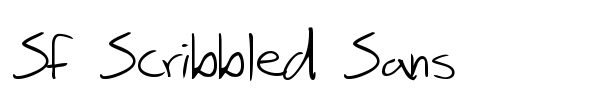 SF Scribbled Sans font preview